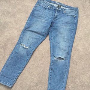 Mossimo Mid-Rise Skinny Destroyed Jeans